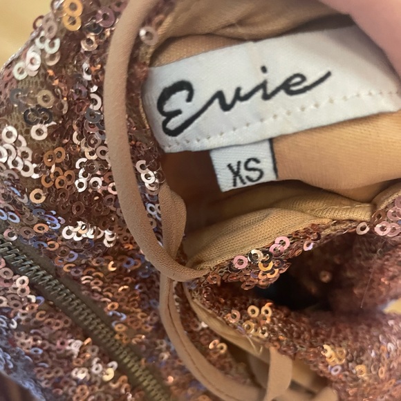 Sequin Pale Pink Dress with Strappy Back - Picture 5 of 5